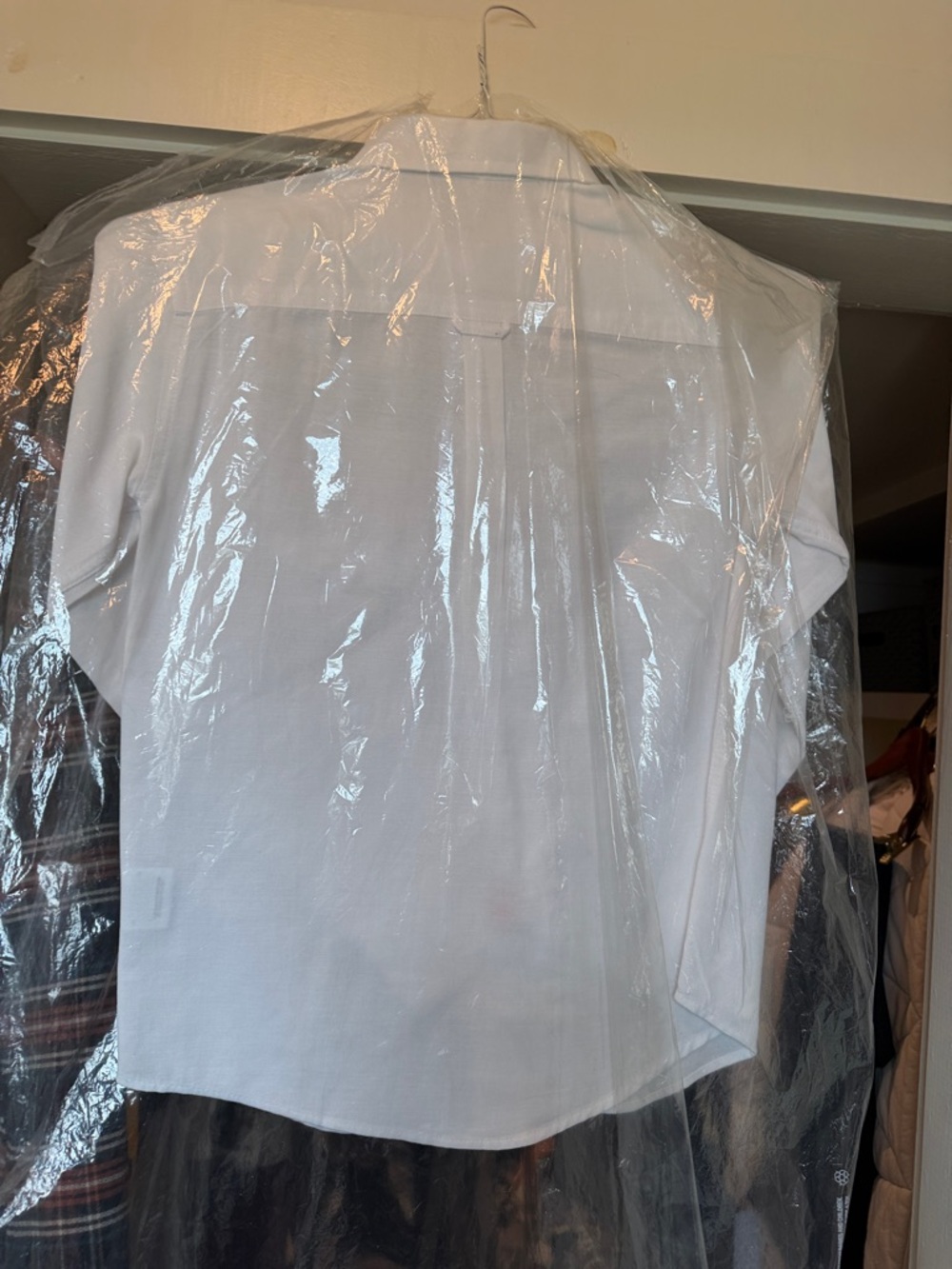 George Kids Boys Large 10-12 White Dress Shirt Classic Point Collar Button Down - Picture 3 of 5